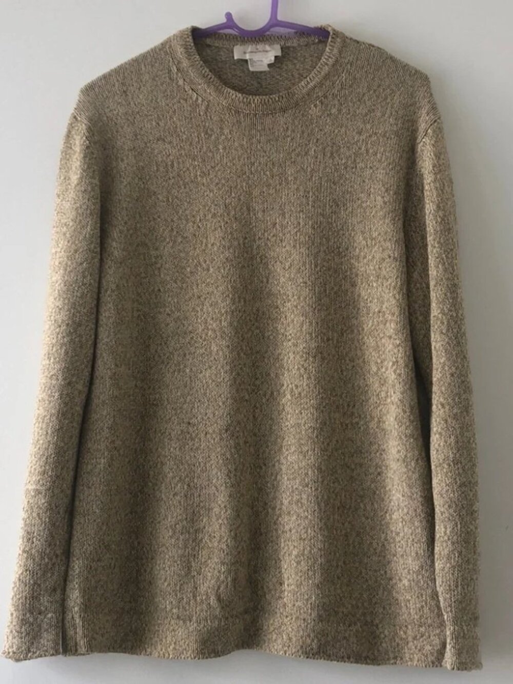 New vintage Ermenegildo Zegna relaxed crew neck pullover marled knitted sweater